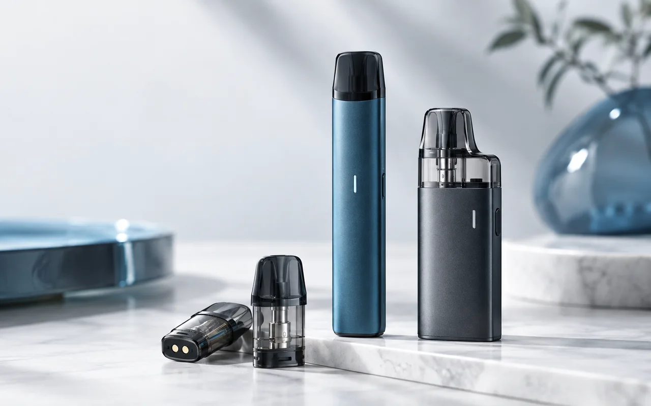 Moderne Pod-Systeme und Wechselpods in einer professionellen Produktaufnahme
