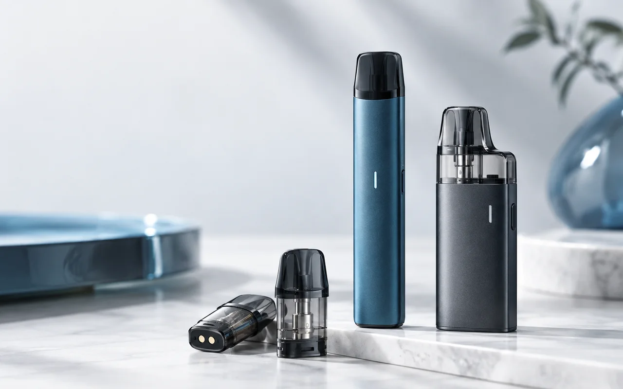 Moderne Pod-Systeme und Wechselpods in einer professionellen Produktaufnahme