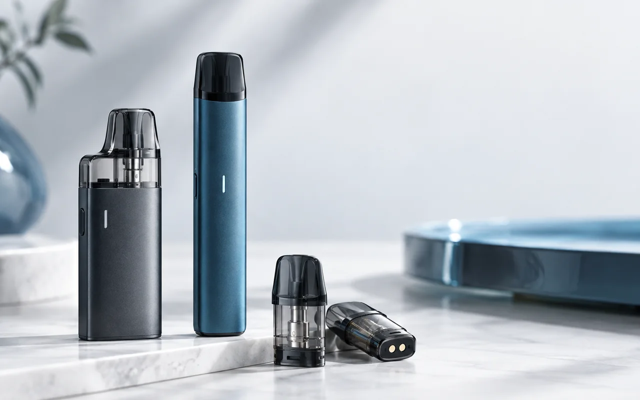 Moderne Pod-Systeme und Wechselpods in einer professionellen Produktaufnahme