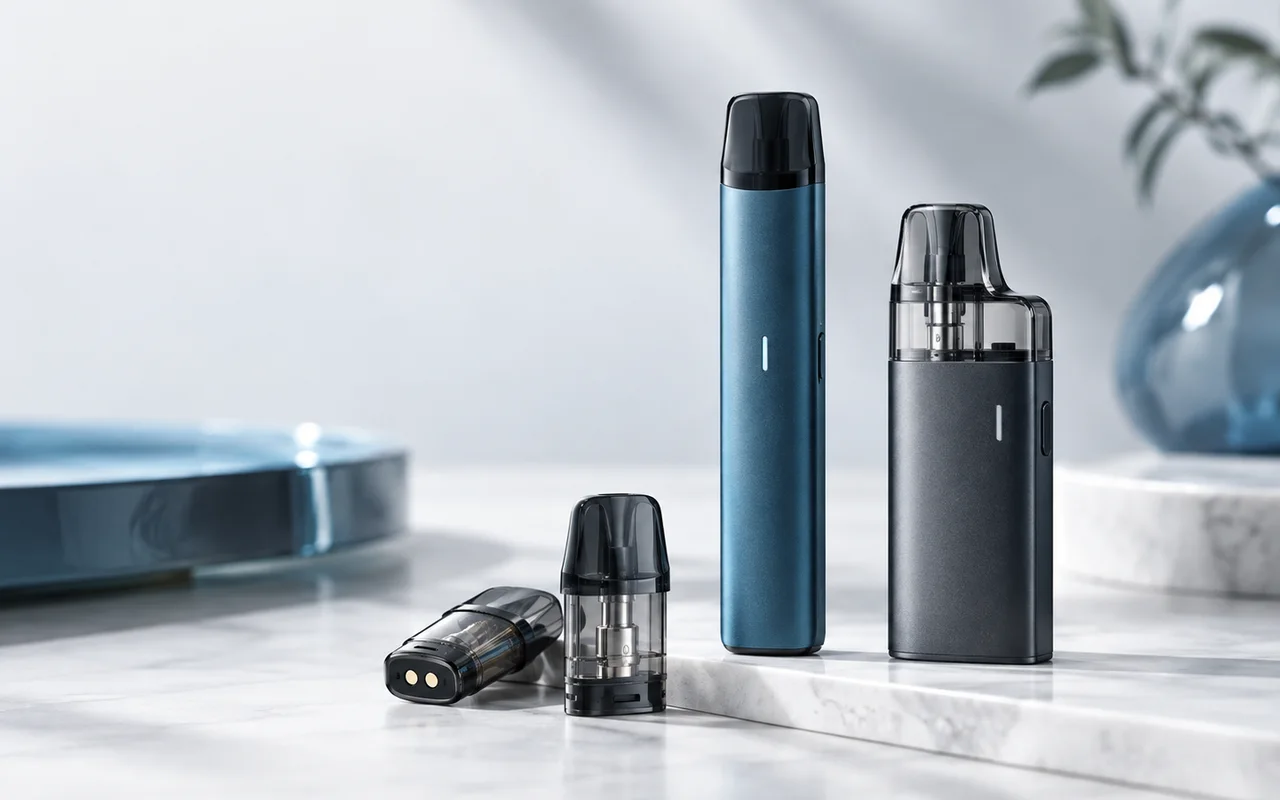 Moderne Pod-Systeme und Wechselpods in einer professionellen Produktaufnahme