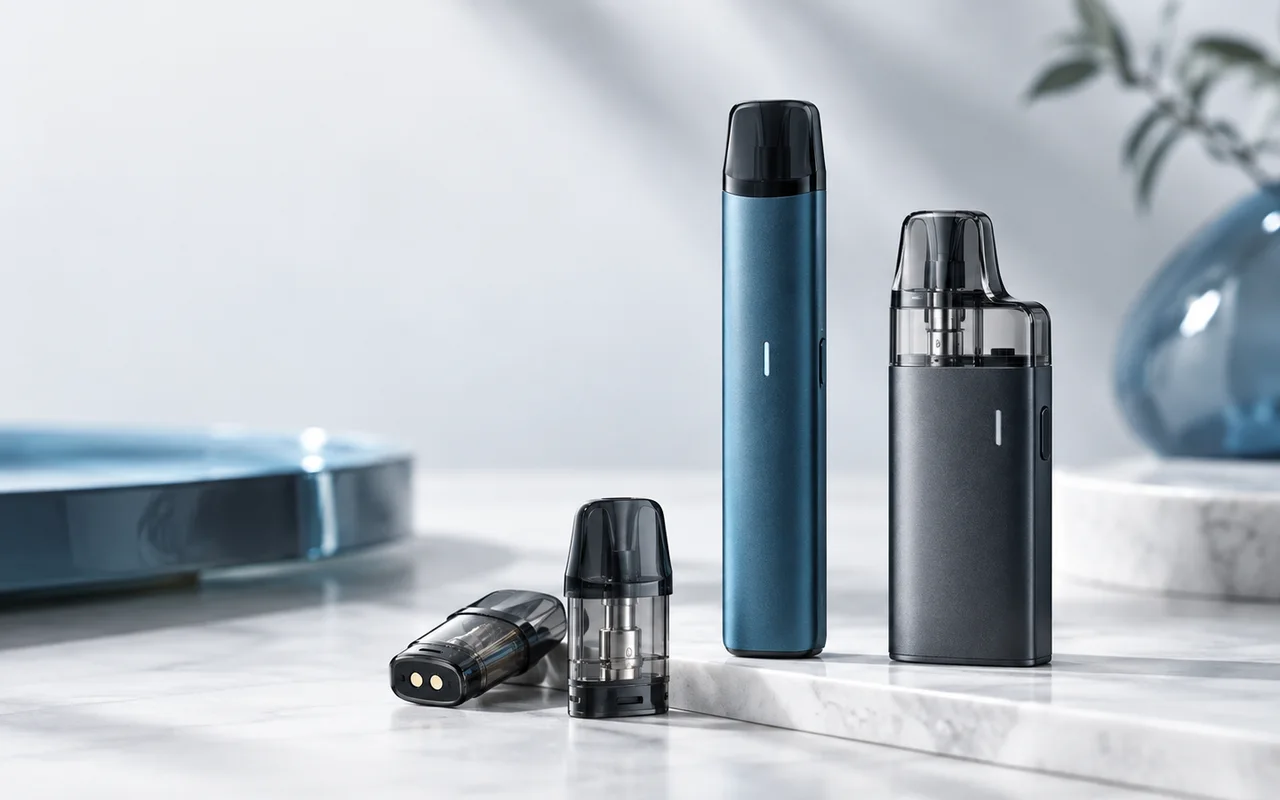 Moderne Pod-Systeme und Wechselpods in einer professionellen Produktaufnahme