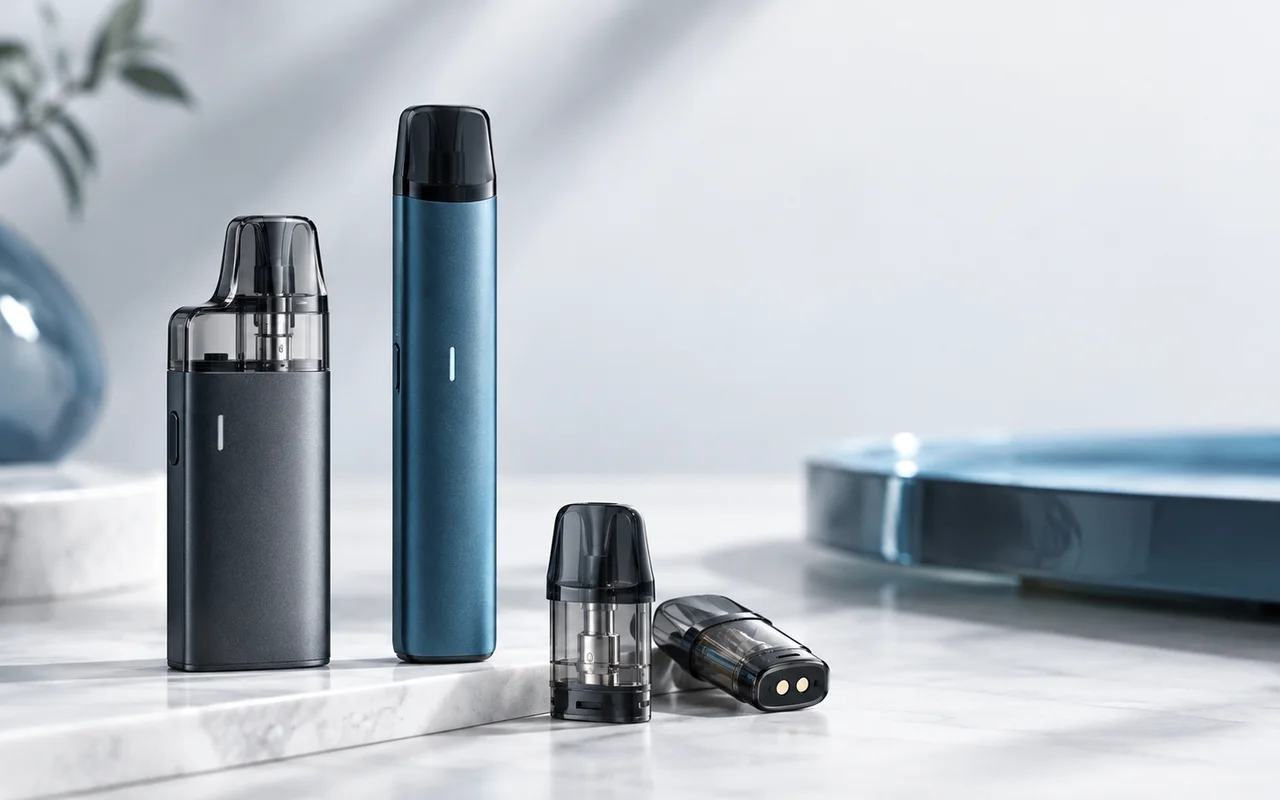 Moderne Pod-Systeme und Wechselpods in einer professionellen Produktaufnahme