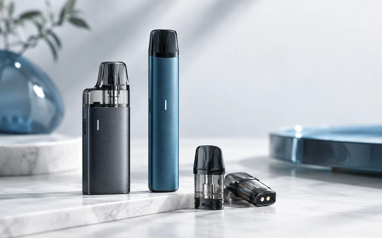 Moderne Pod-Systeme und Wechselpods in einer professionellen Produktaufnahme